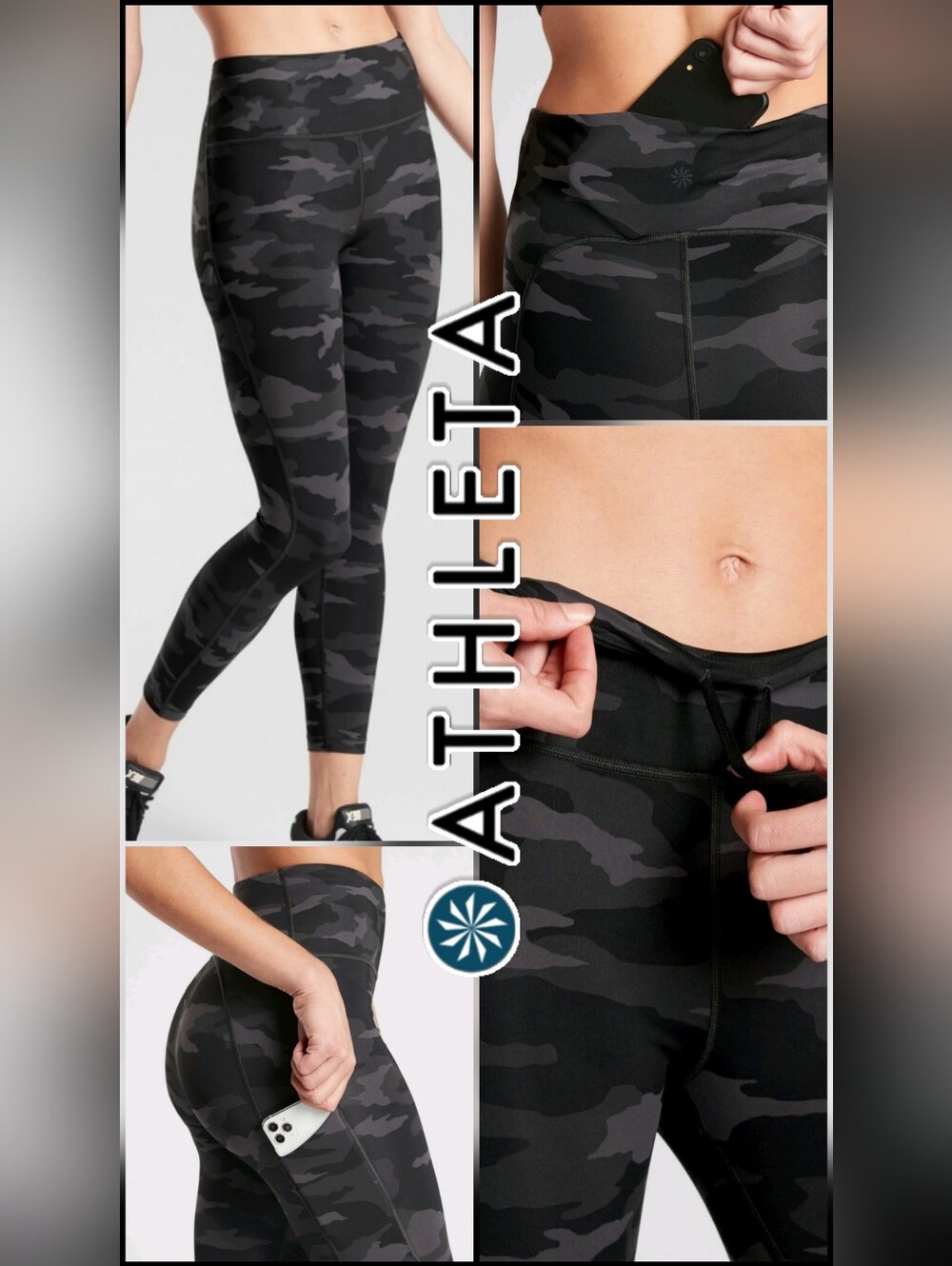 Athleta Ultimate Stash High-Rise Performance Camo 7/8 Tight Leggings